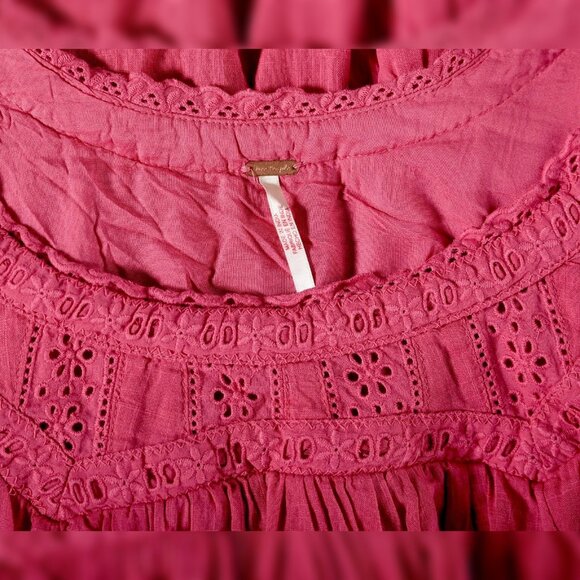 Free People Sandy Shores Babydoll Mini Dress S 6 Women's Casual Short NEW 45375 - Picture 6 of 7